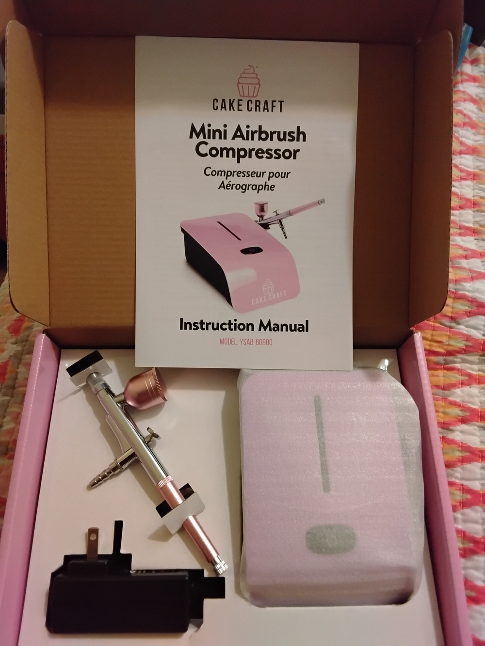Mini Airbrush Compressor - Pink - Picture 5 of 5